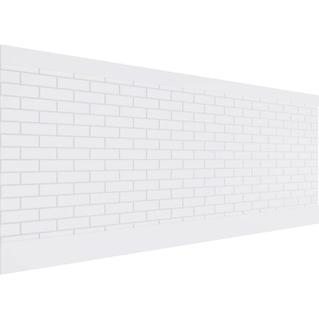 Ekena Millwork 40"H x 94 1/2"W Subway Brick PVC Wainscot Paneling Kit WPK40X94SBK